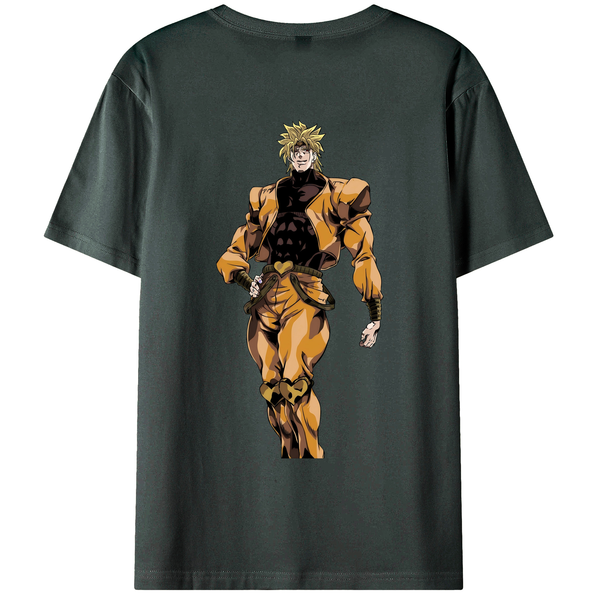 （画像用） ジョジョの奇妙な冒険 ディオ?ブランドー JoJo's Bizarre Adventure Dio Brando 綿100％ メンズ半袖Tシャツ（バックプリント） 通気性